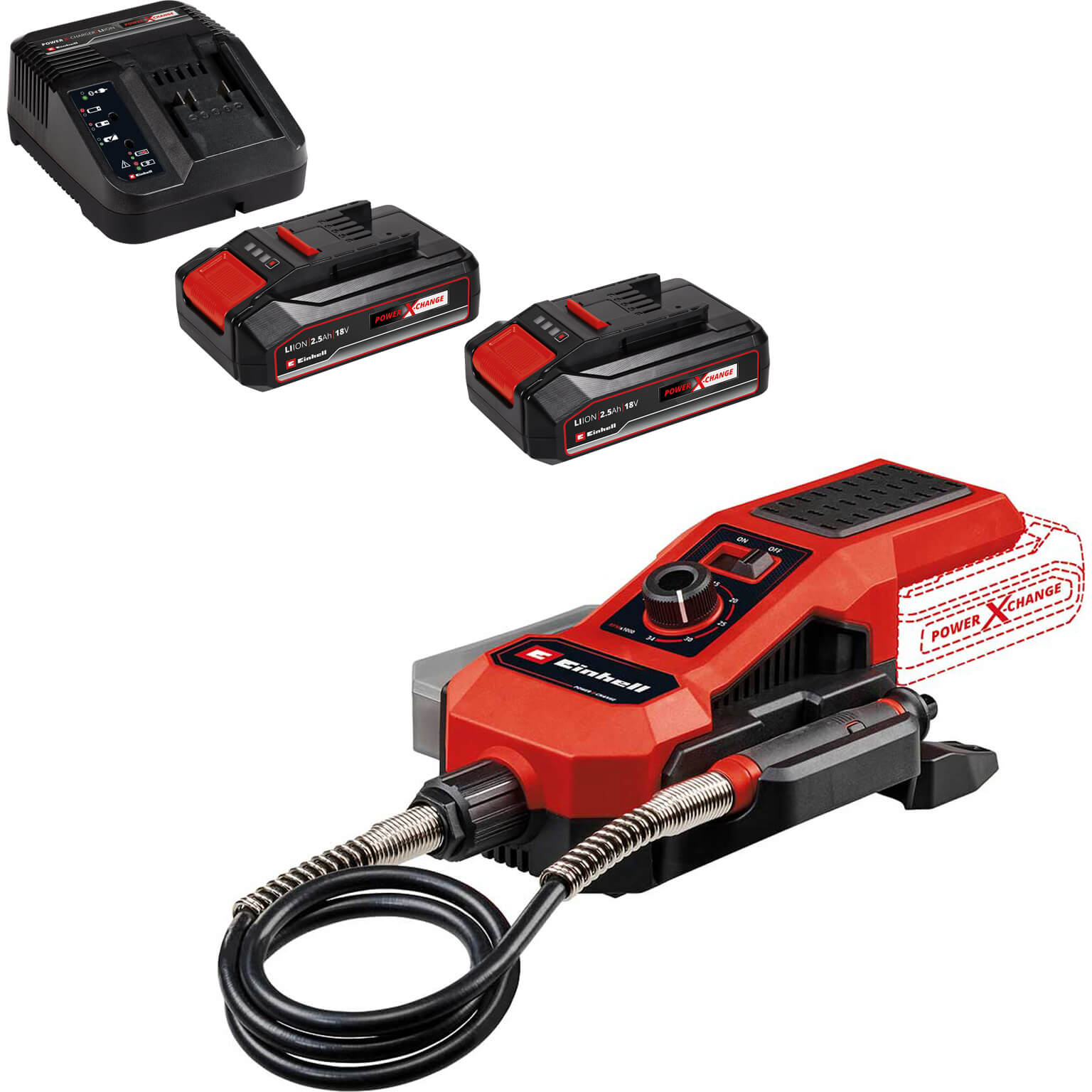 Einhell TE-MT 18/34 Li 18v Cordless Flexible Shaft Rotary Multi Tool 2 x 2.5ah Li-ion Charger No Case