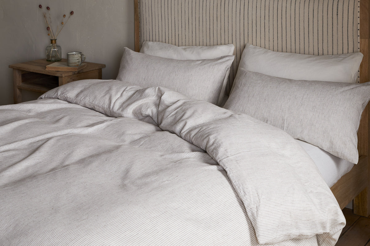 Nkuku Borba Hemp & Cotton Duvet Cover | Textiles | Espresso | King