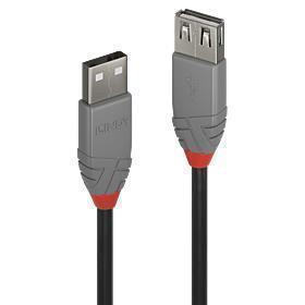 LINDY 5m USB 2.0 Type A Extension Cable, Anthra Line