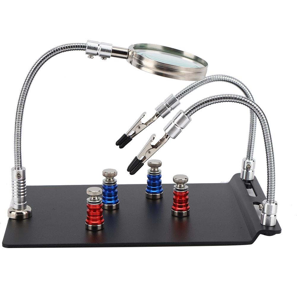 Koogeelife Magnetic Circuit PCB Clamp Board Holder x3 Magnifier Motherboard Repairs Tool Fixture