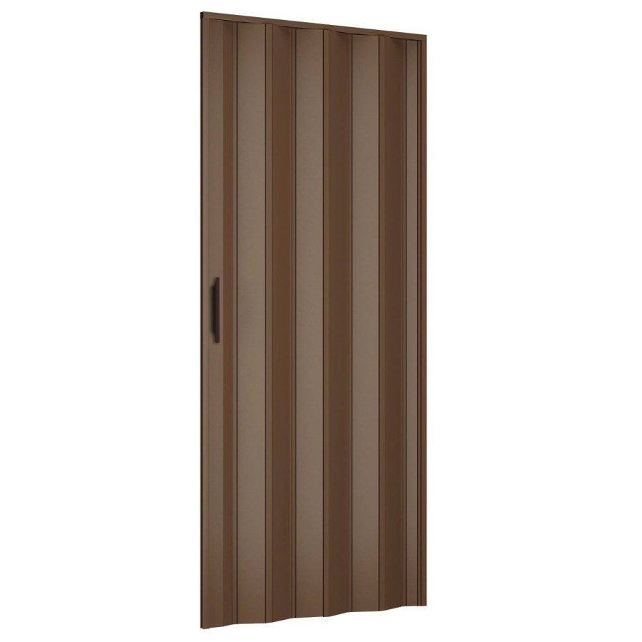 Nessuno Porte a soffietto PVC noce laterale chiusura magnetica 82x210 cm