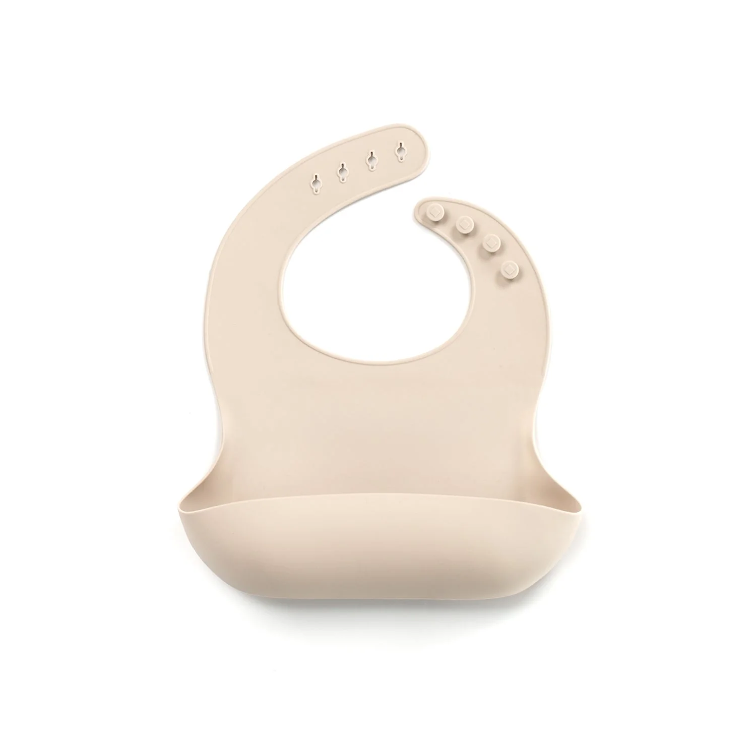 Jané Roll-up Silicone Baby Bib with Stay-Open Crumb Catcher – 100% Food Grade Silicone