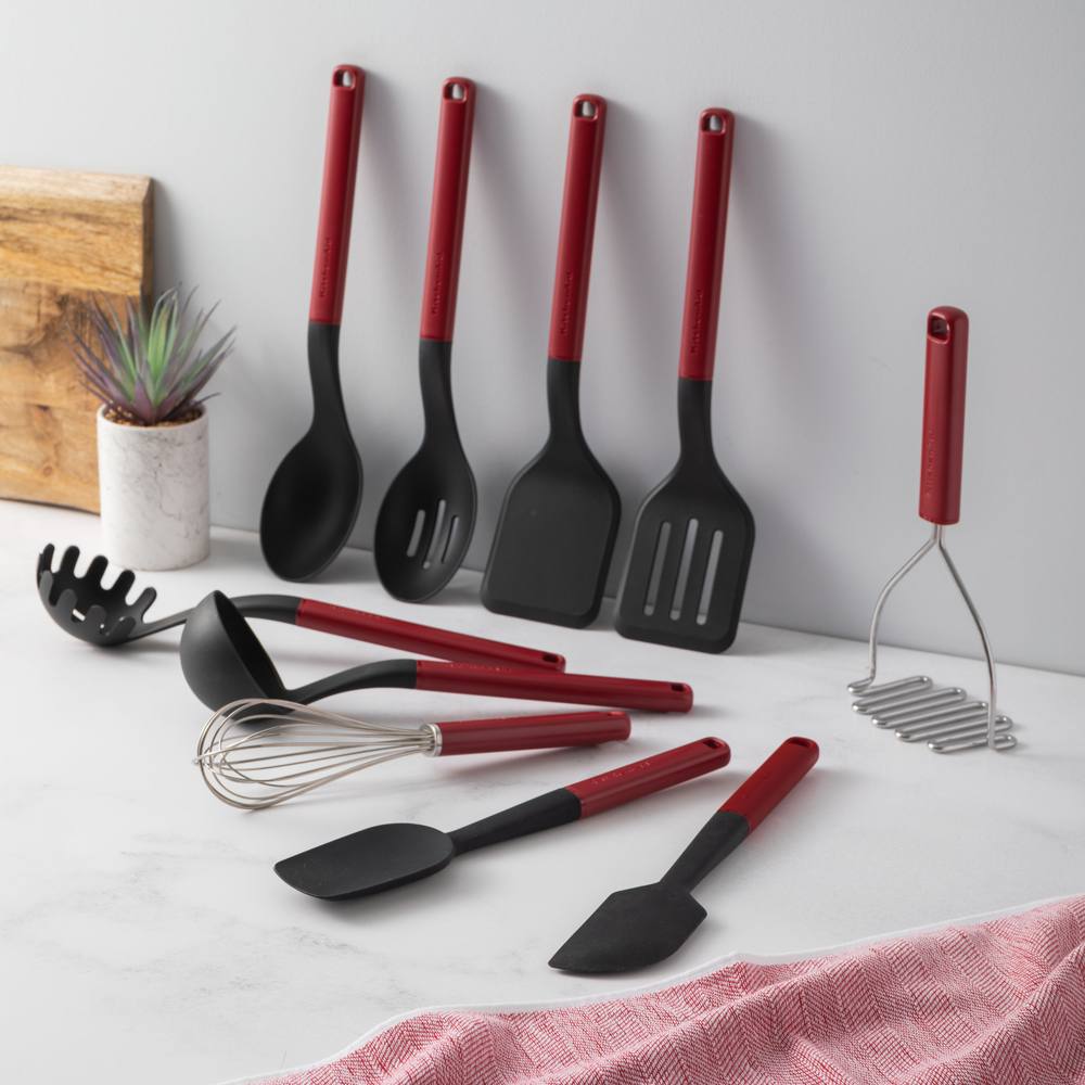 KitchenAid 10pc Empire Red Kitchen Utensil Set in Dark Red
