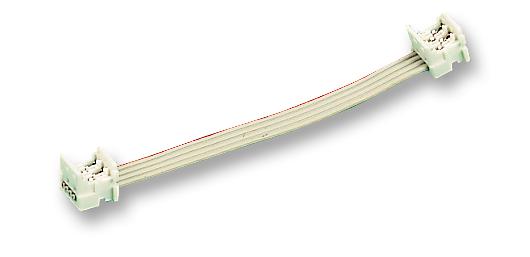 Molex 1.27mm 4 Way Female Picoflex IDC to Female Picoflex IDC Flat Ribbon Cable, Transparent Sheath, 250mm Length