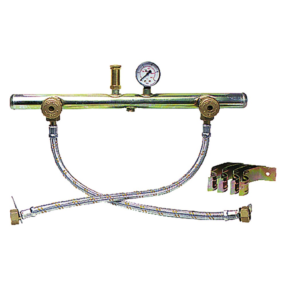 Oem Centralina gas a 2 uscite + flessibili manometro e valvola attacco normale