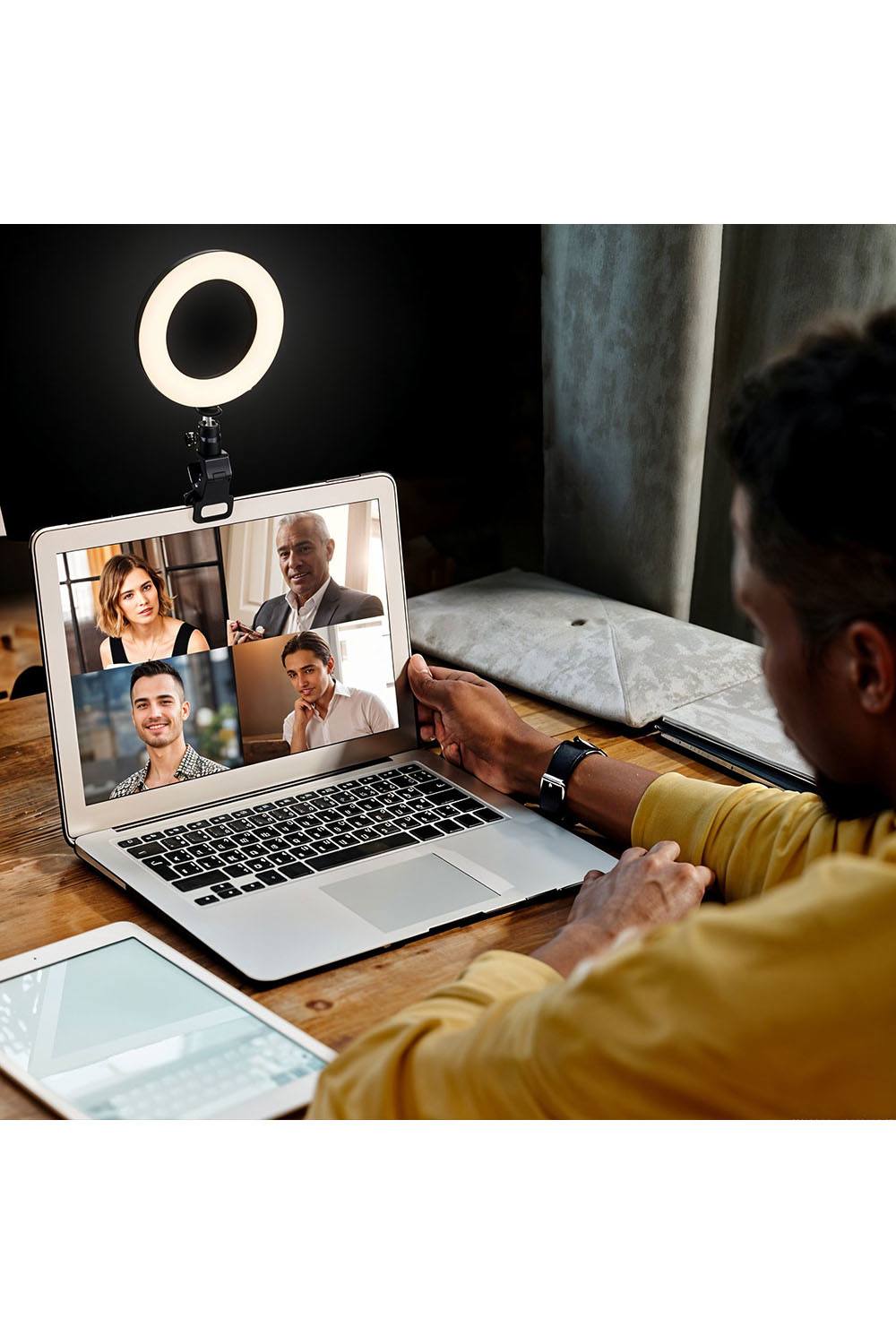 Living And Home Dimmable LED Ring Light with Stand