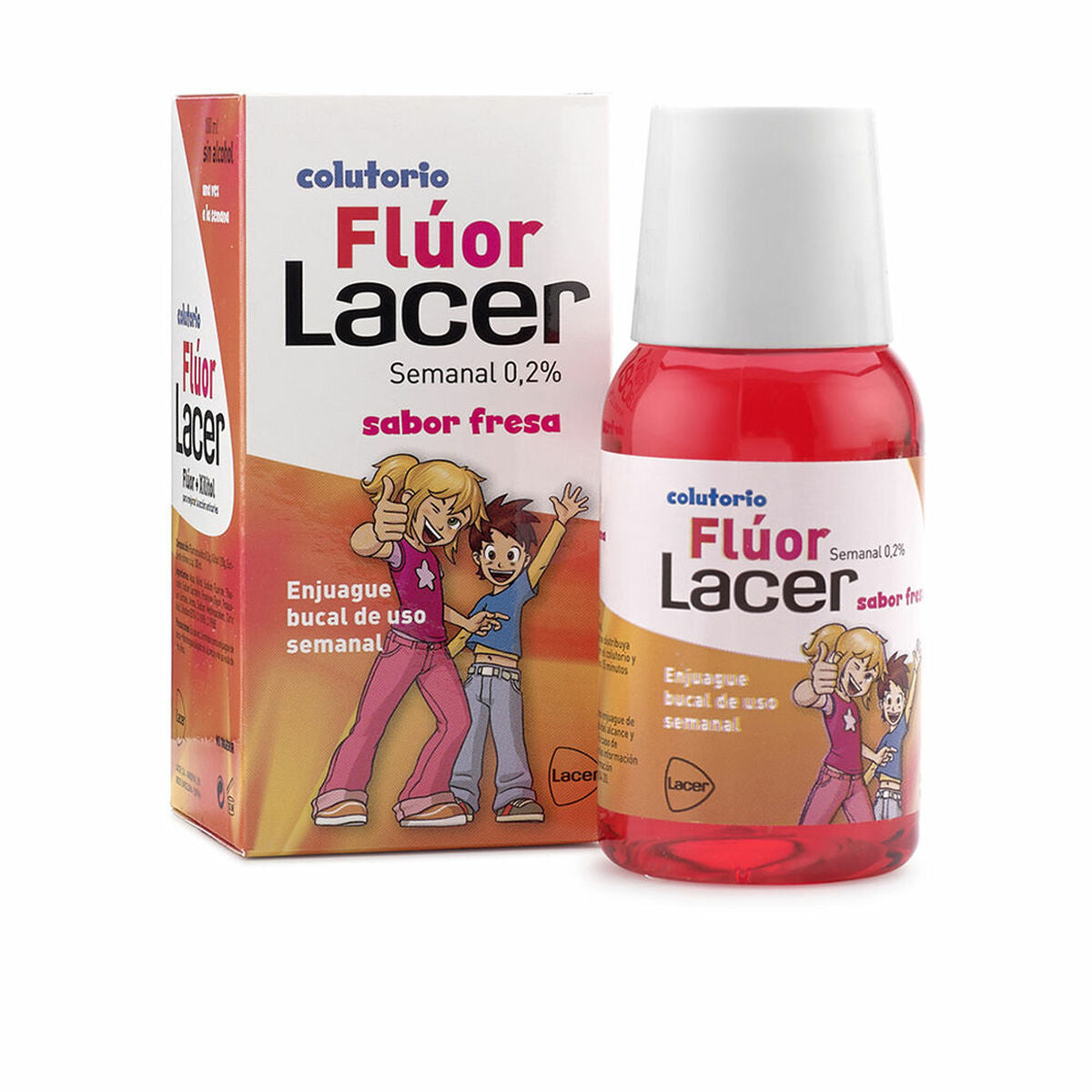 Lacer Fluor Junior Fluor Strawberry Mouthwash 100 ml