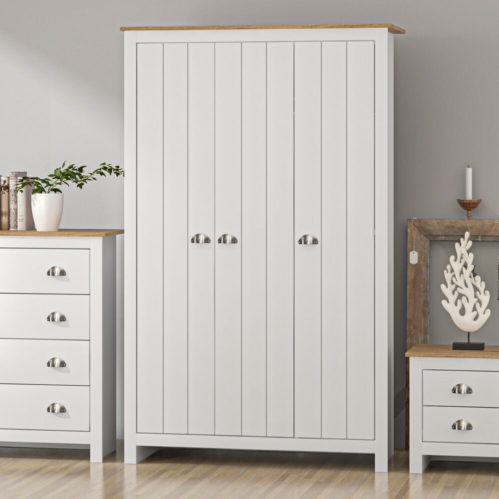 Lexington 3 Door Wardrobe - White
