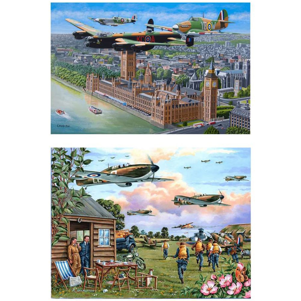 The House Of Puzzles Sky Patrol Jigsaw Set - 2 x BIG 500 Piece Jigsaws, Multi