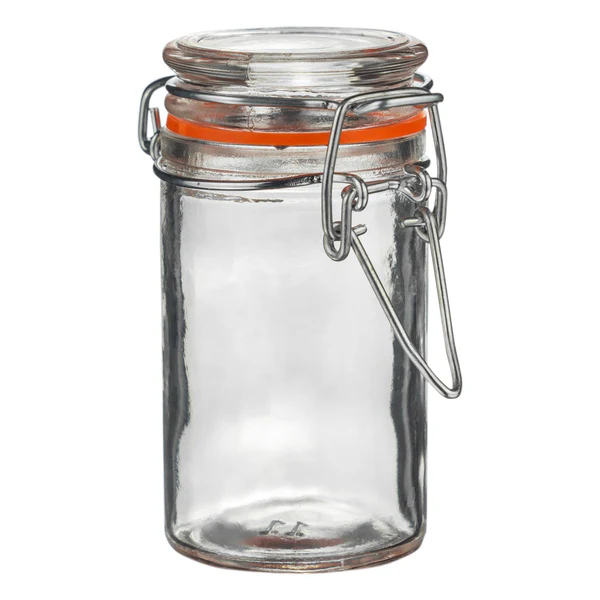 Glass Spice Jar with Airtight Clip Lid 