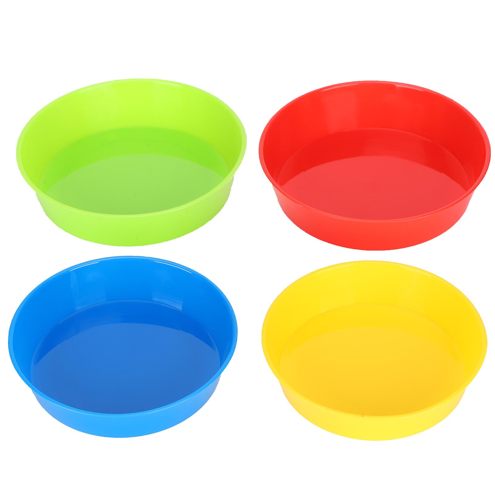 GoolRC 4pcs Plastic Artist Children Paint Tray Palettes Student Craft DIY Round Pallets Accessory