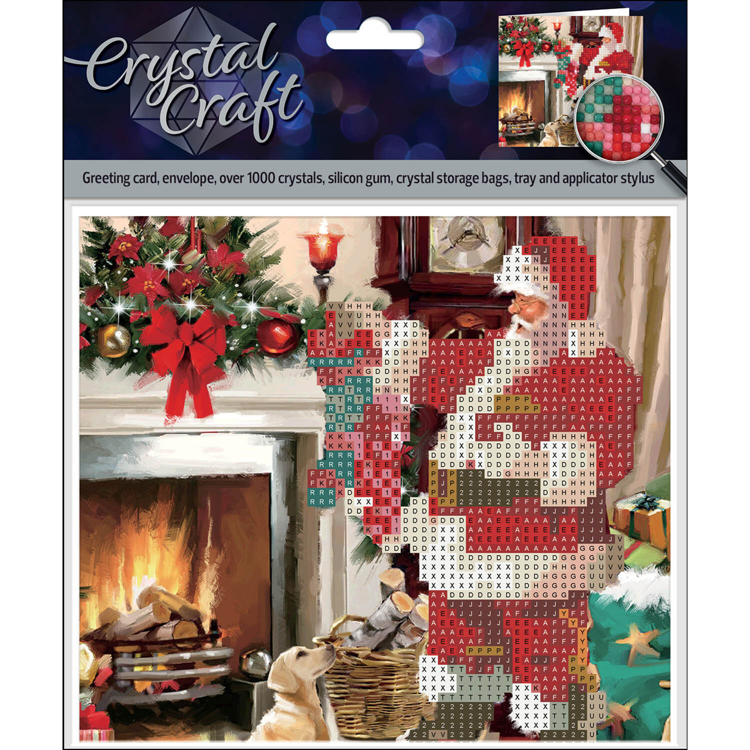 Crystal Craft Santa Crystal Craft Card