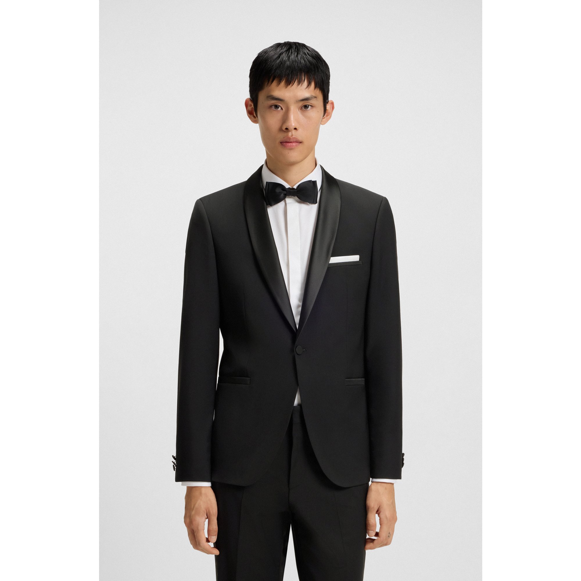HUGO Extra-slim-fit tuxedo jacket in a wool blend - Style Arti224E1X, 50476333