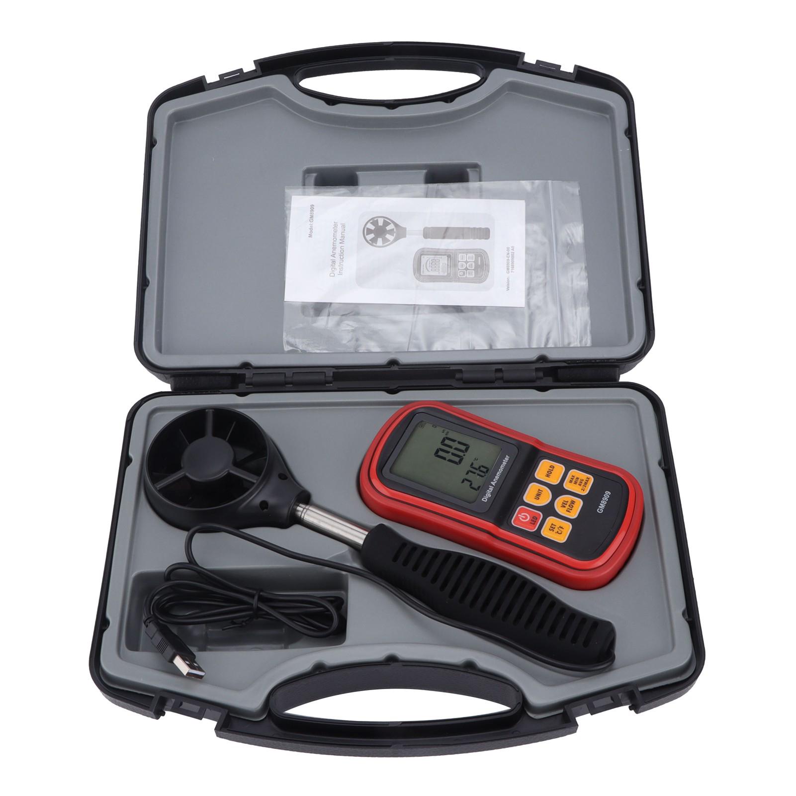 Fishine GM8909 Anemometer Multifunctional Digital Display DataHolding Handheld Wind Direction Anemometer