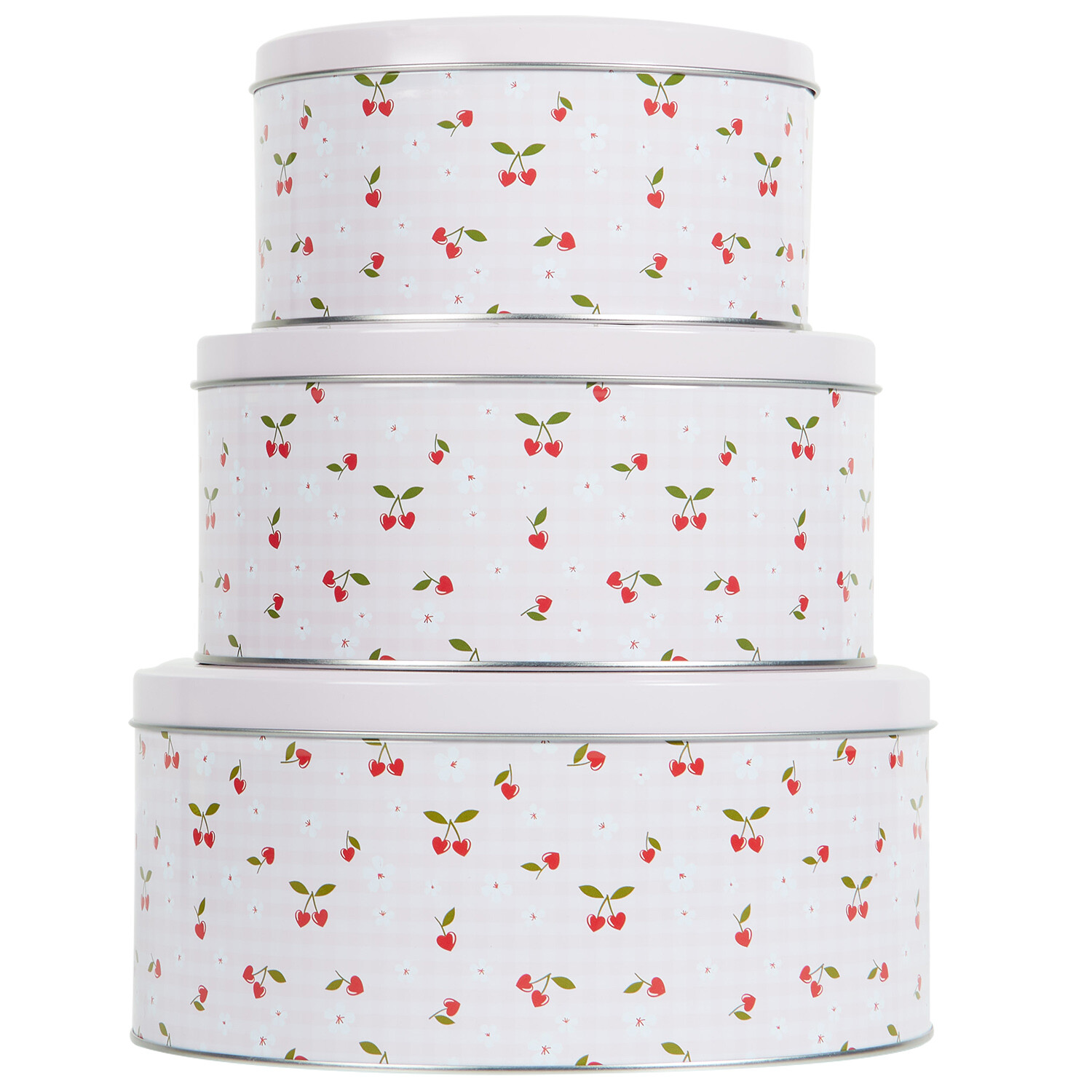 Set of 3 Mon Cheri Round Cake Tins - Multicolour