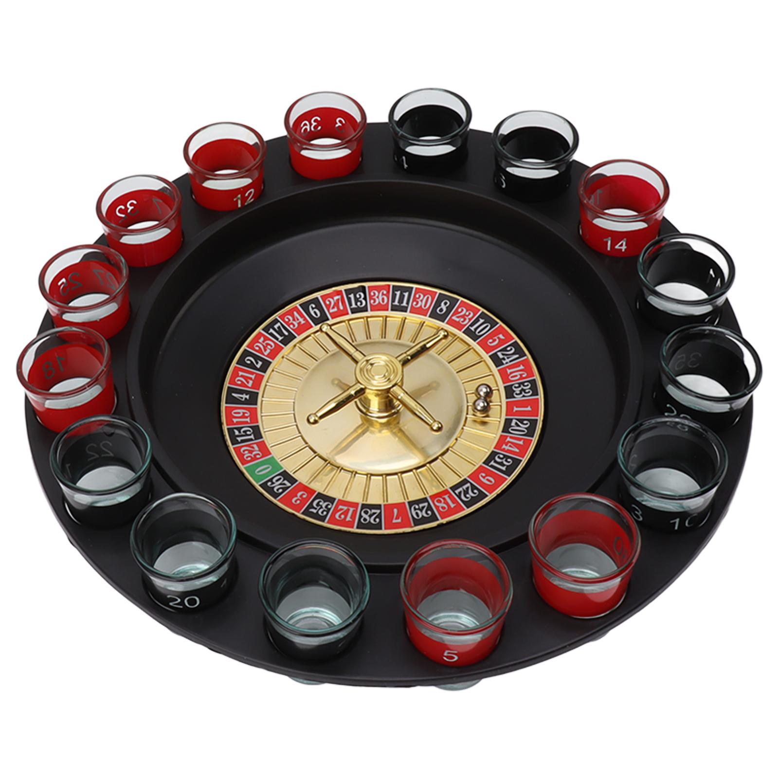 Neoglint Drinking Roulette Wheel Shot Glass Game Set Novelty Gift Party KTV Bar Props for Adult