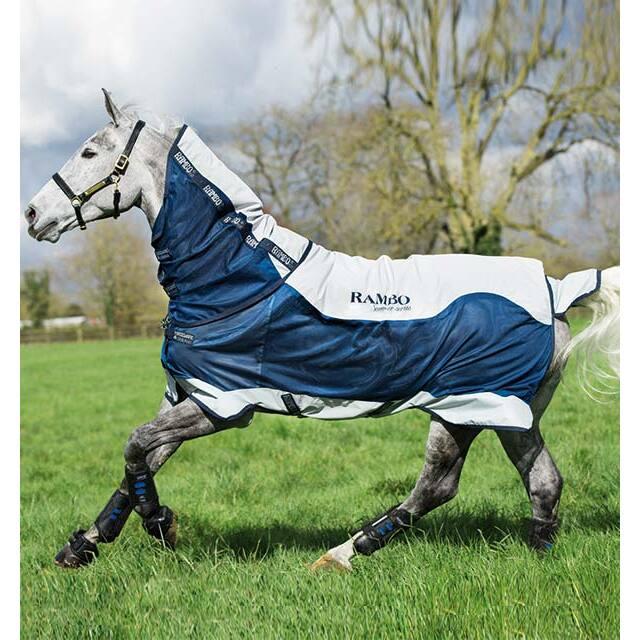 Rambo Fly Rugs | Rambo Summer Series Waterproof Combo Fly Rug Colour Navy Size 7'0