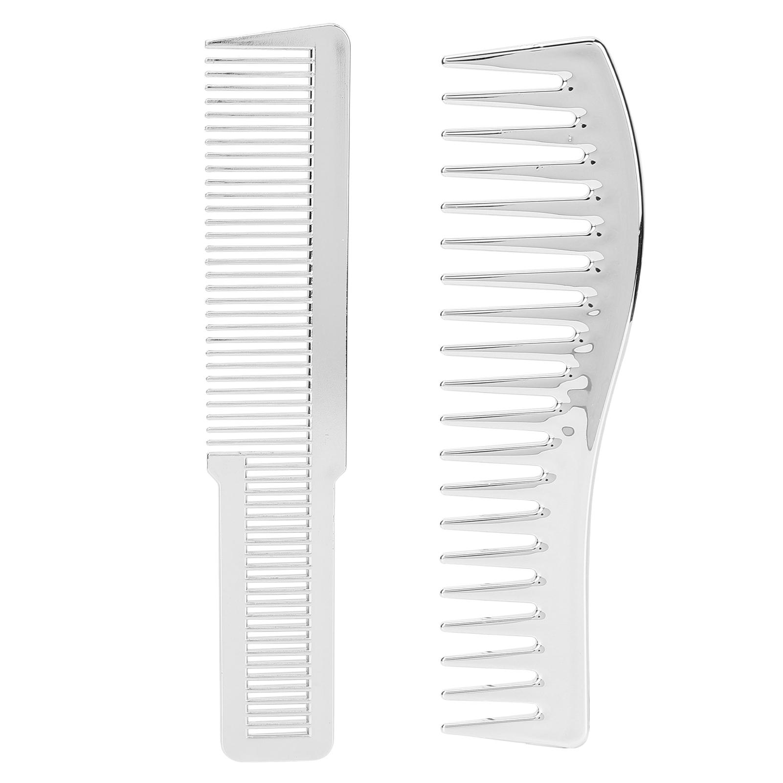 Koogeelife 2pcs Hair Comb Set Wide Teeth Fine Teeth Hair Detangling Styling Combs for All Hair Types