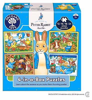 ORCHARD Peter Rabbit 4-in-a-Box Puzzles
