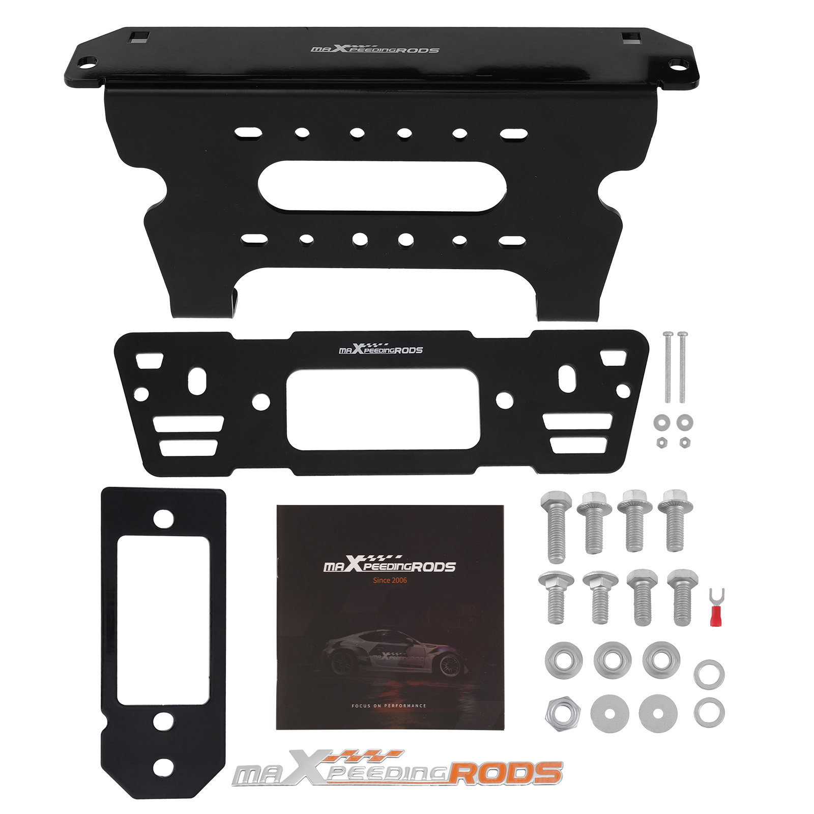 MaXpeedingrods Winch Mount Plate Kit For 2013-2024 compatible for Polaris Full Size compatible for Ranger 1000 XP 4x4 UTV New