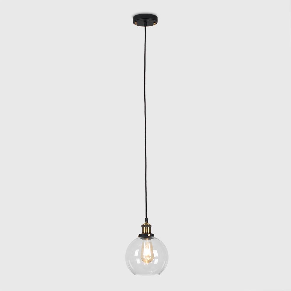 Value Lights Sheridan Steampunk Electric Pendant with Clear Glass Shade