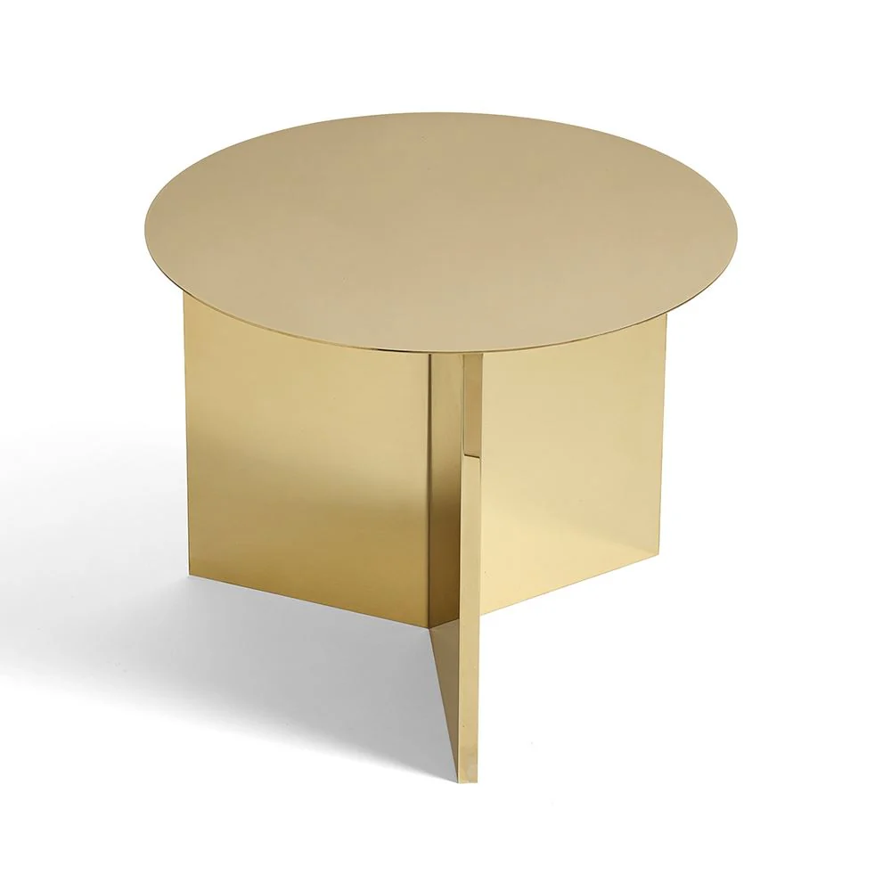HAY - Slit Table - Round - Brass
