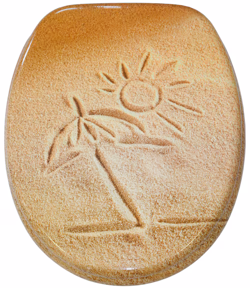 Sanilo Sunshine Soft Close Elongated Toilet Seat brown