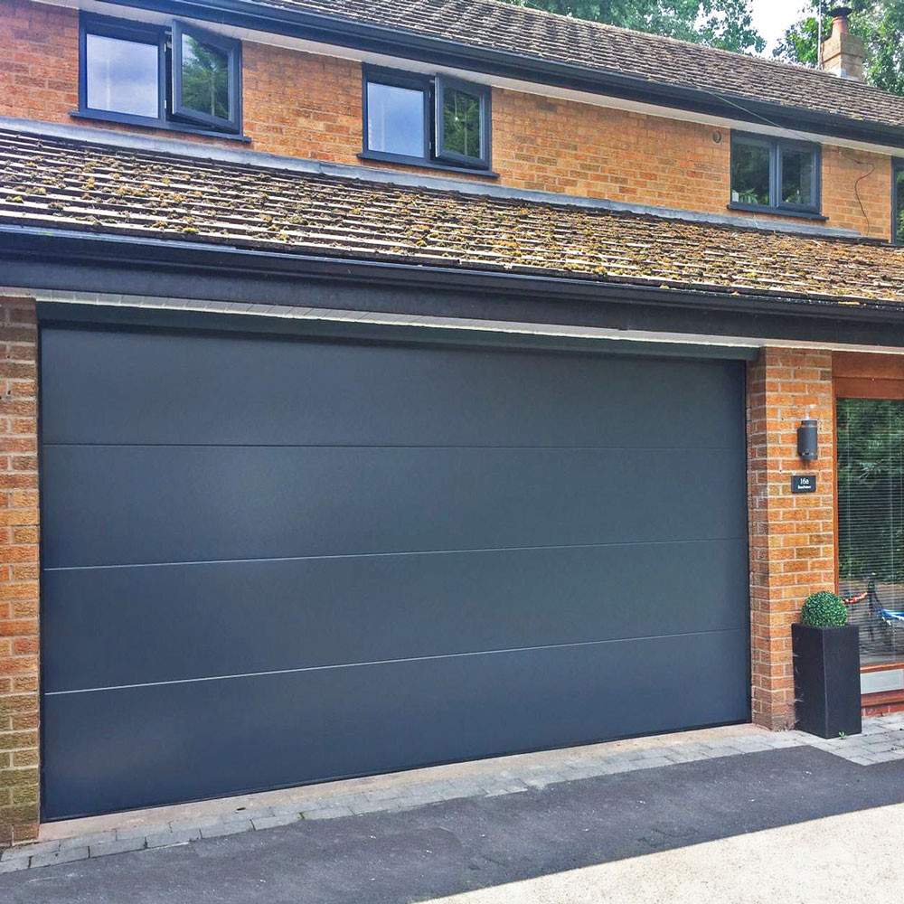 BIRKDALE Premium Sectional Garage Door - Grey 5.5X2.4 Supply Only