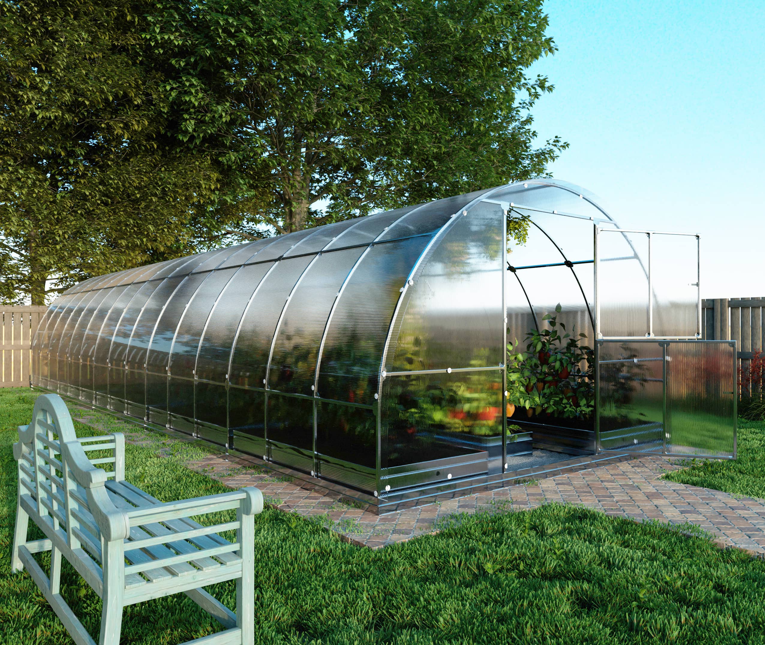 Klasika Greenhouses Certified Greenhouse Klasika Tube 3 X 10 M (30 M²), 6 mm Polycarbonate Cover