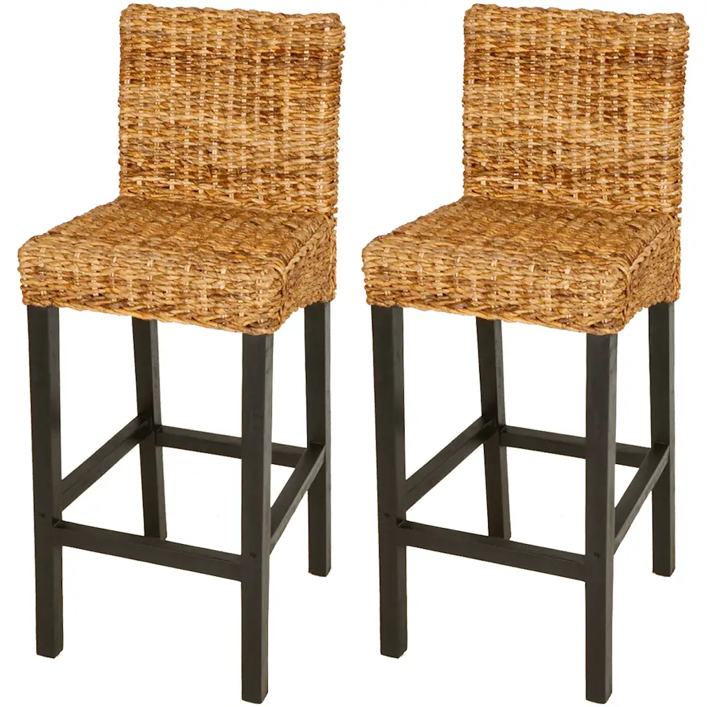 VidaXL Bar Stools 2 pcs Abaca