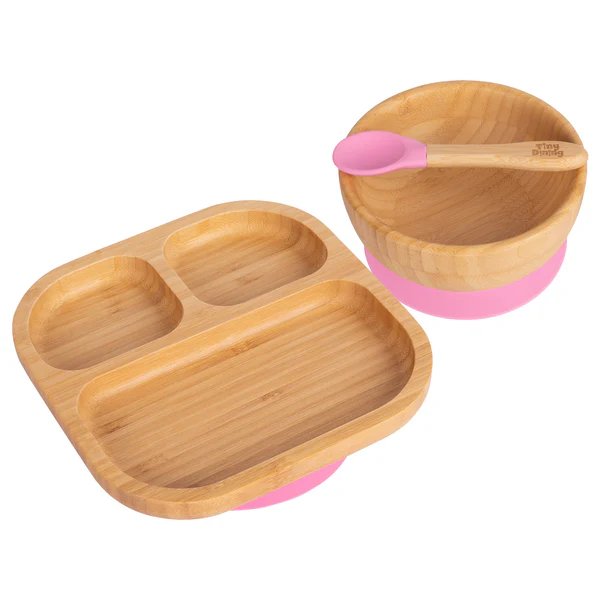 Children's 3 Piece Dinnerware Set, Service for 1 pink