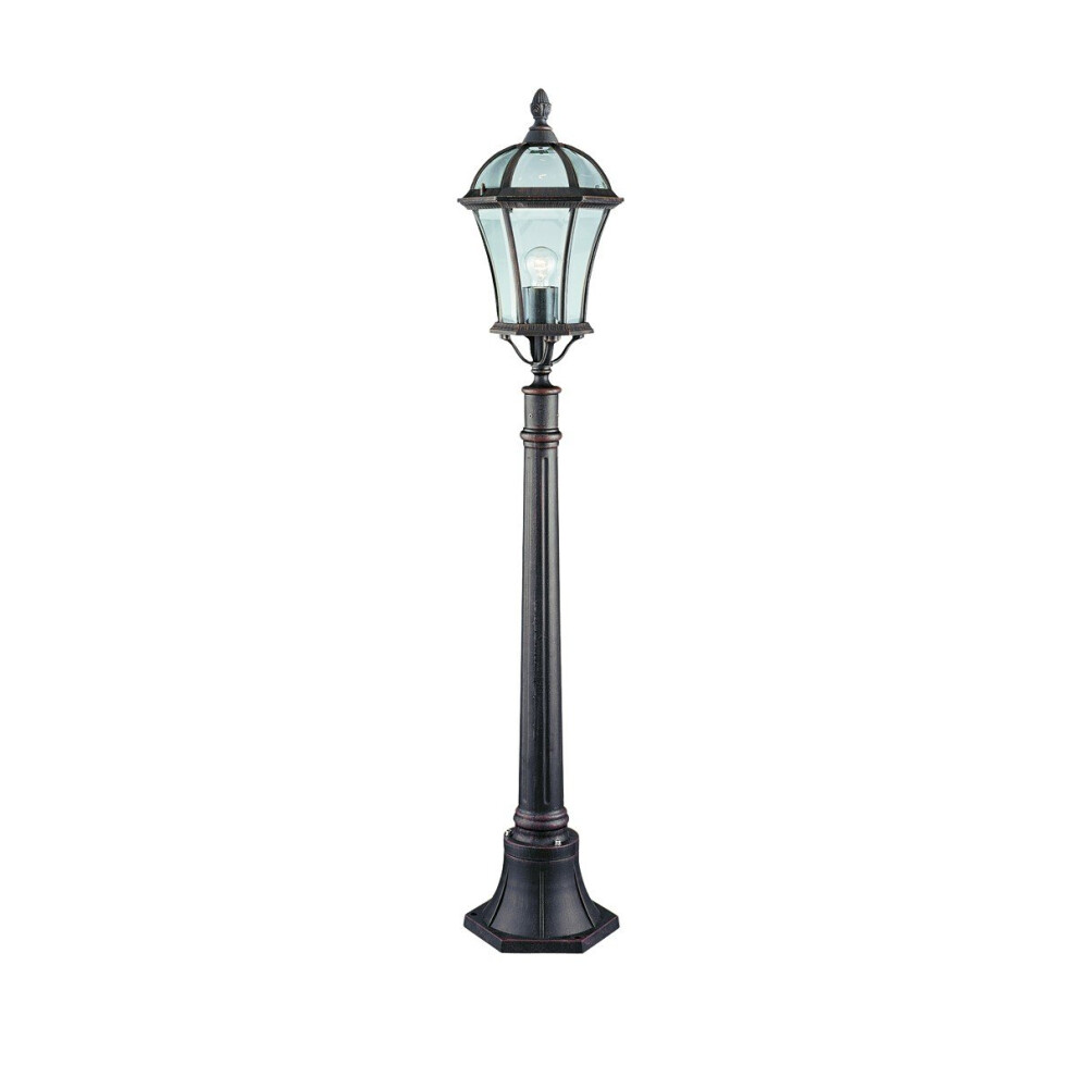 Searchlight Netlighting Capri 1 Light Outdoor Bollard Light Rustic Brown IP43 E27|brown