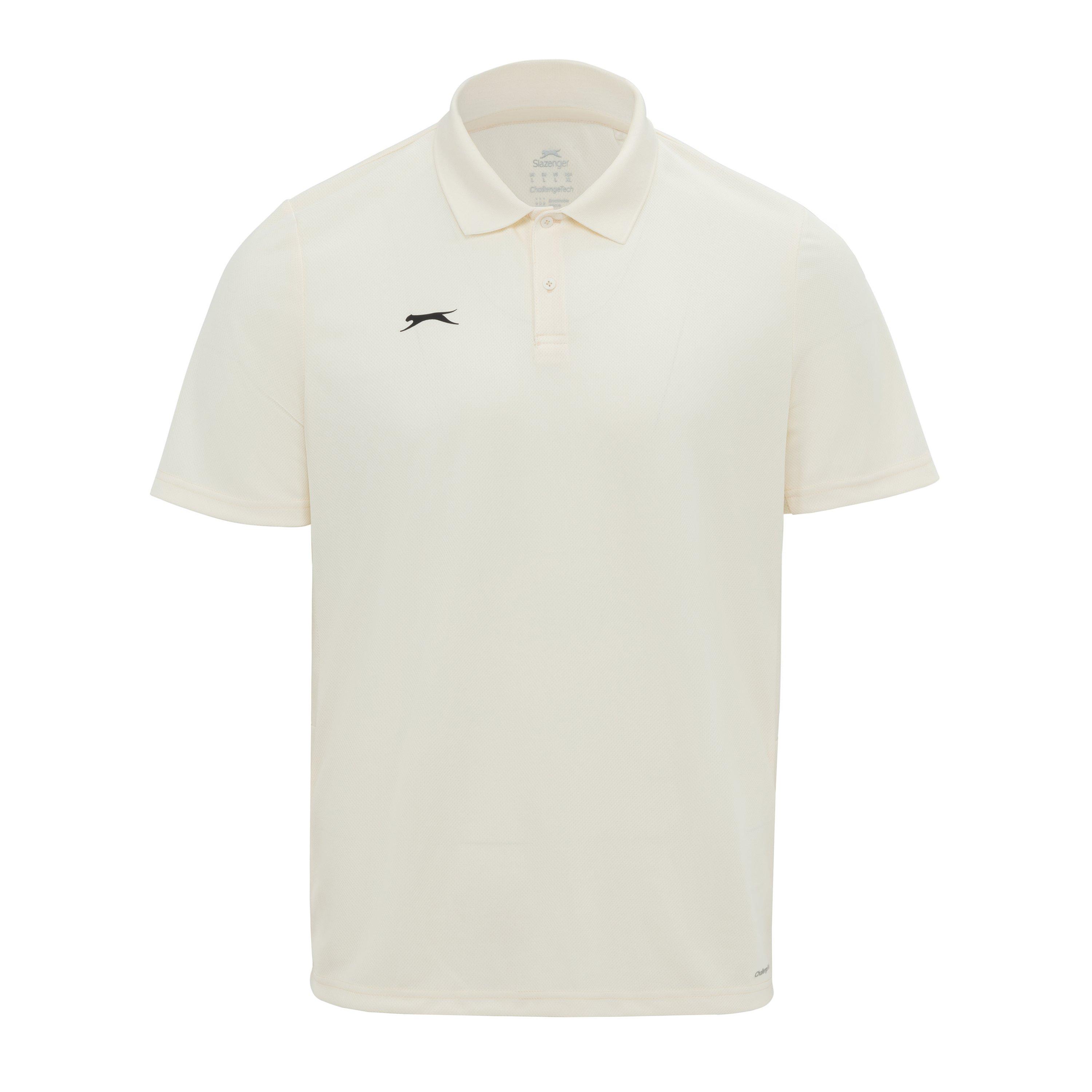 Slazenger Short Sleeve Cricket Shirt Mens - Cream