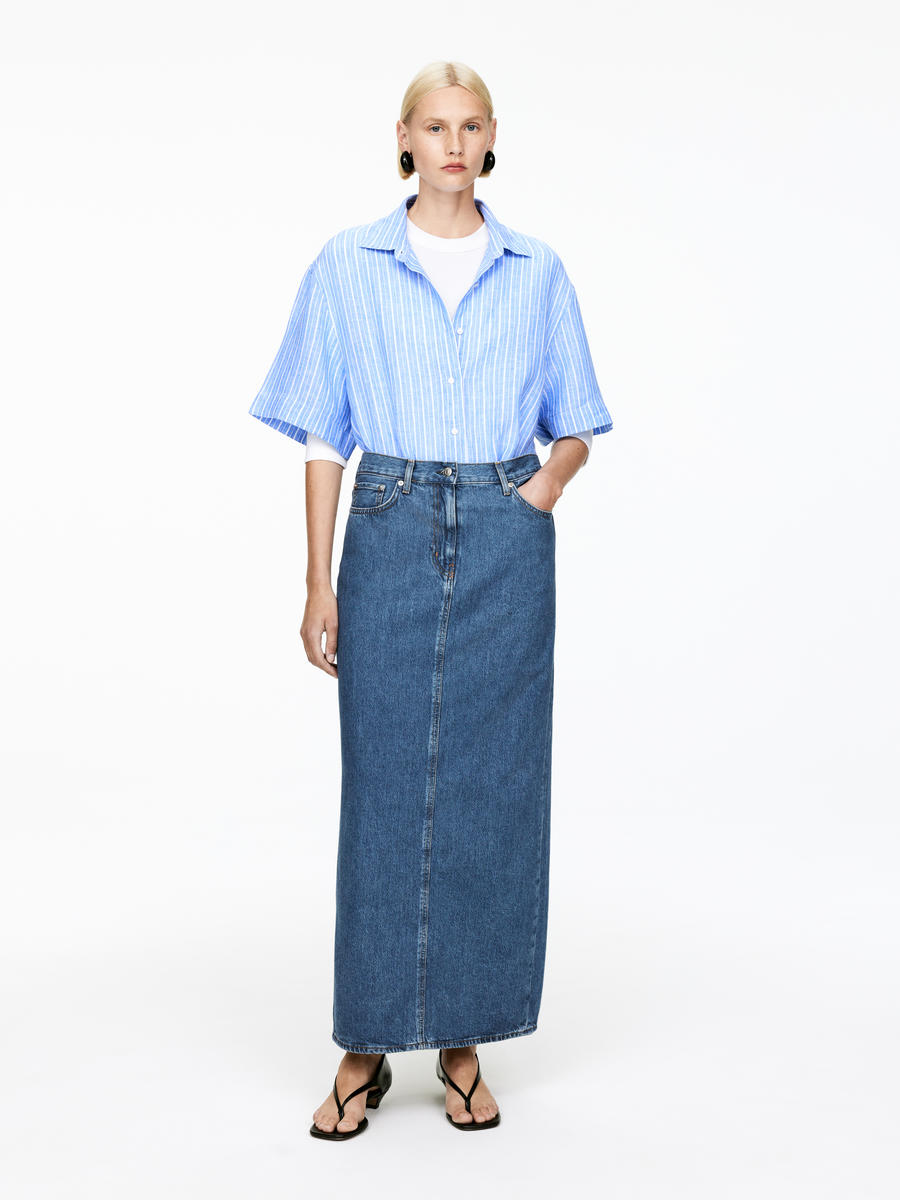 ARKET Maxi Denim Skirt -blue, 34