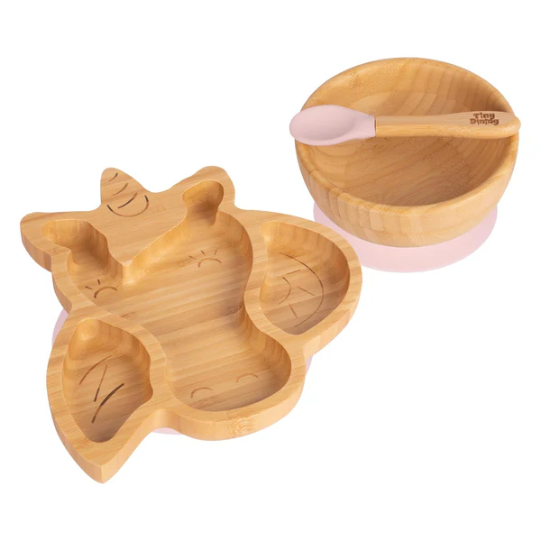 3pc Unicorn Bamboo Baby Weaning Set