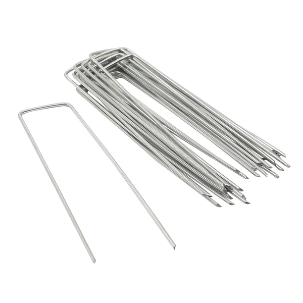 Harbour Housewares U-Shaped Weed Control Membrane Pegs - 6" (150mm) - Pack Of 50