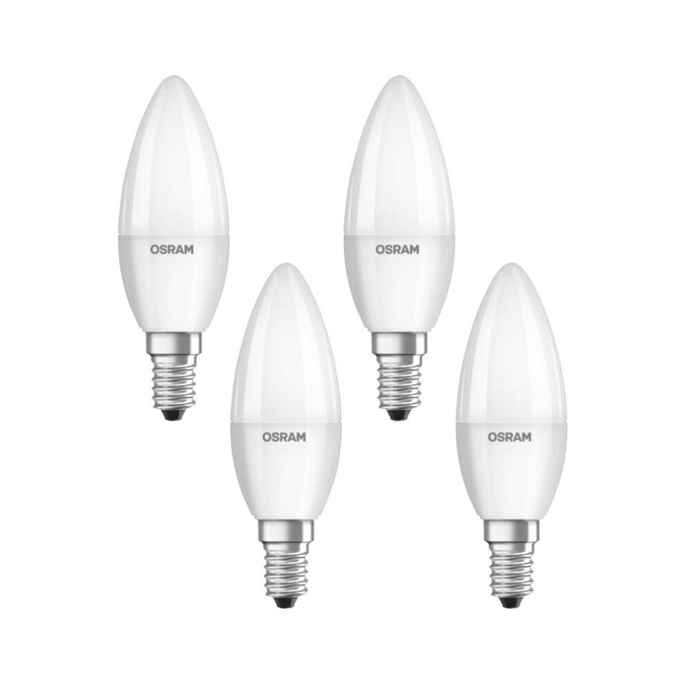 OSRAM LED candle E14 base retro 5.7W 4-pack 4,000K