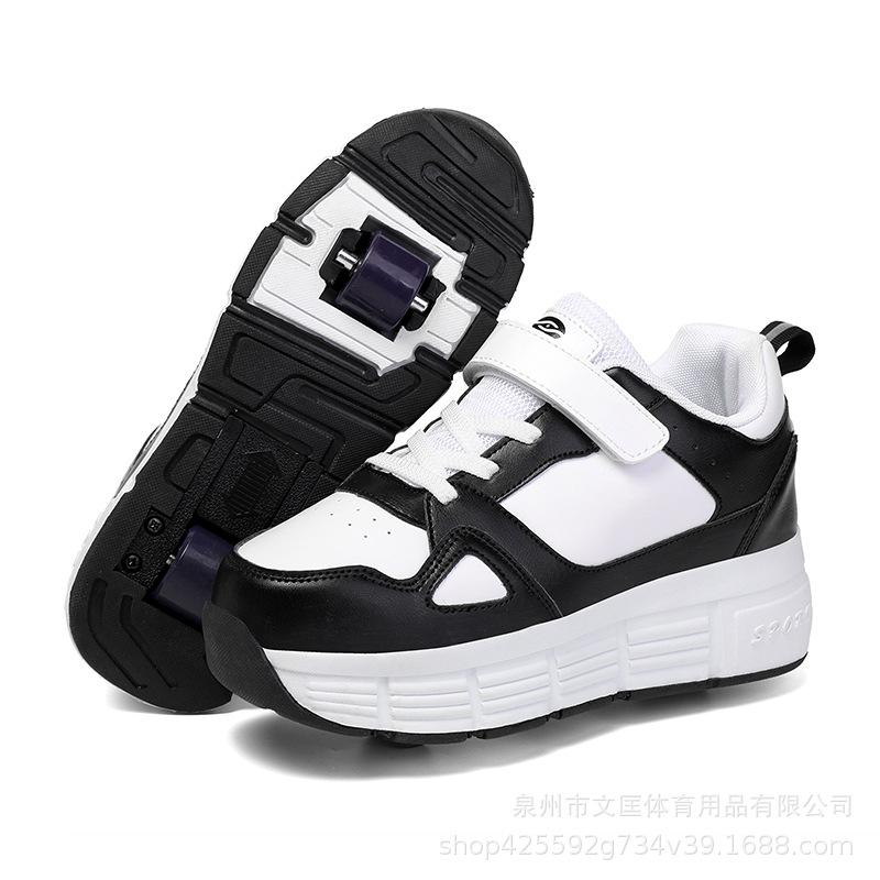 Angel Ting Schoolgirl Roller Skates Boys Girls Adult Burst Shoes Double Wheeled Flying Shoes Wheeled Shoes Children's Burst Shoes 34