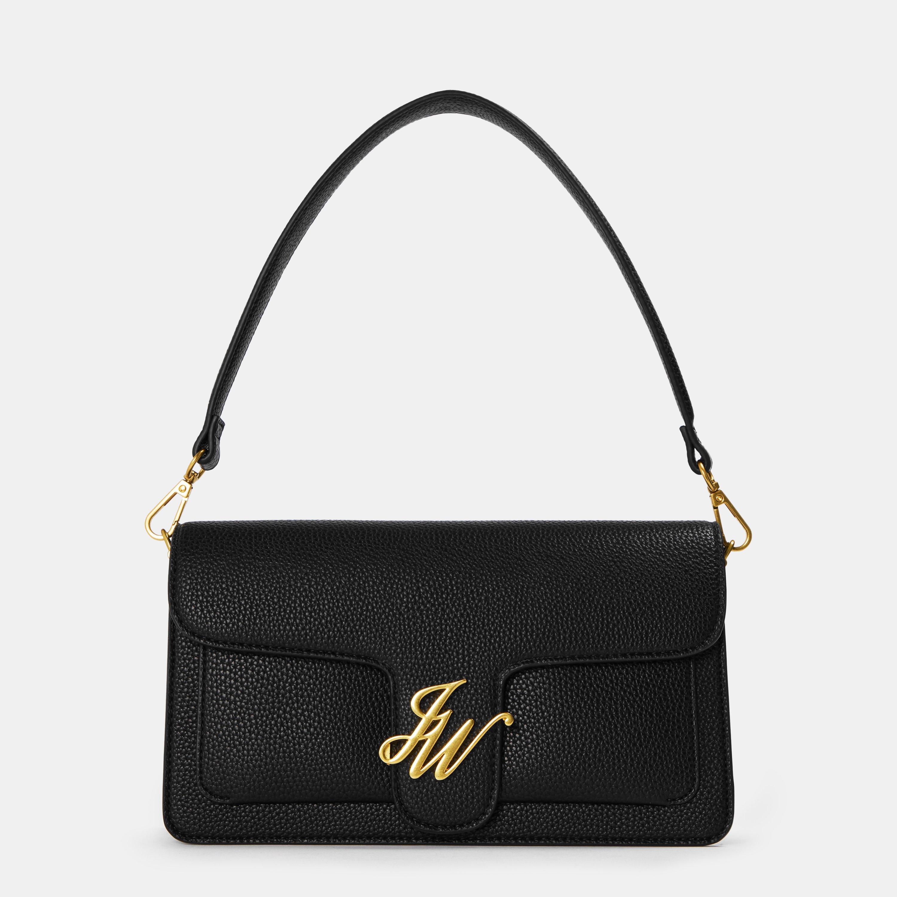 Jack Wills Buckle Baguette HandbagsCrossbody Bags - Black