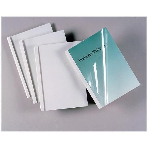 GBC ThermaBind Binding Covers A4 PVC 150 Microns 6 mm White Pack of 100