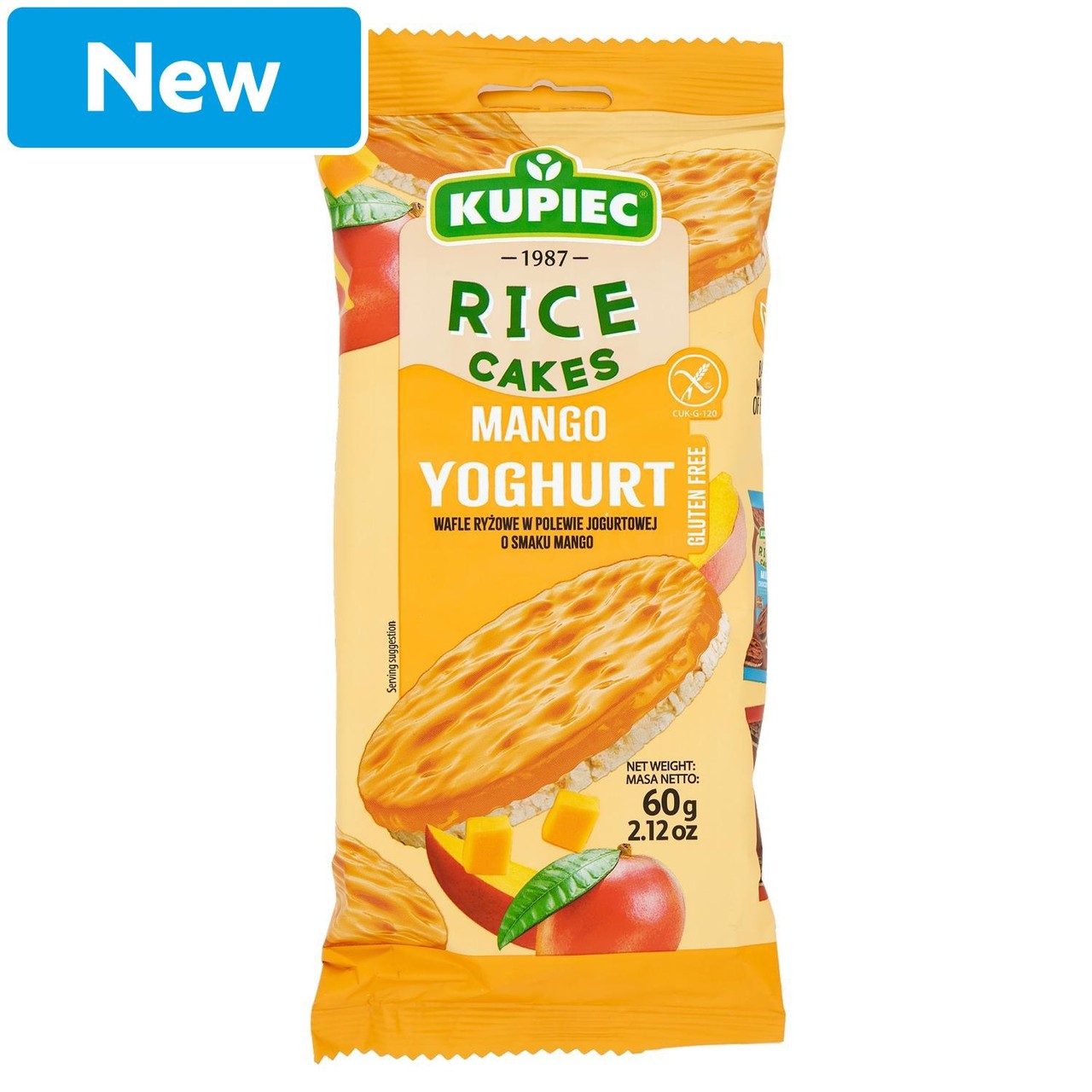 Kupiec Mango Yogurt Rice Cakes