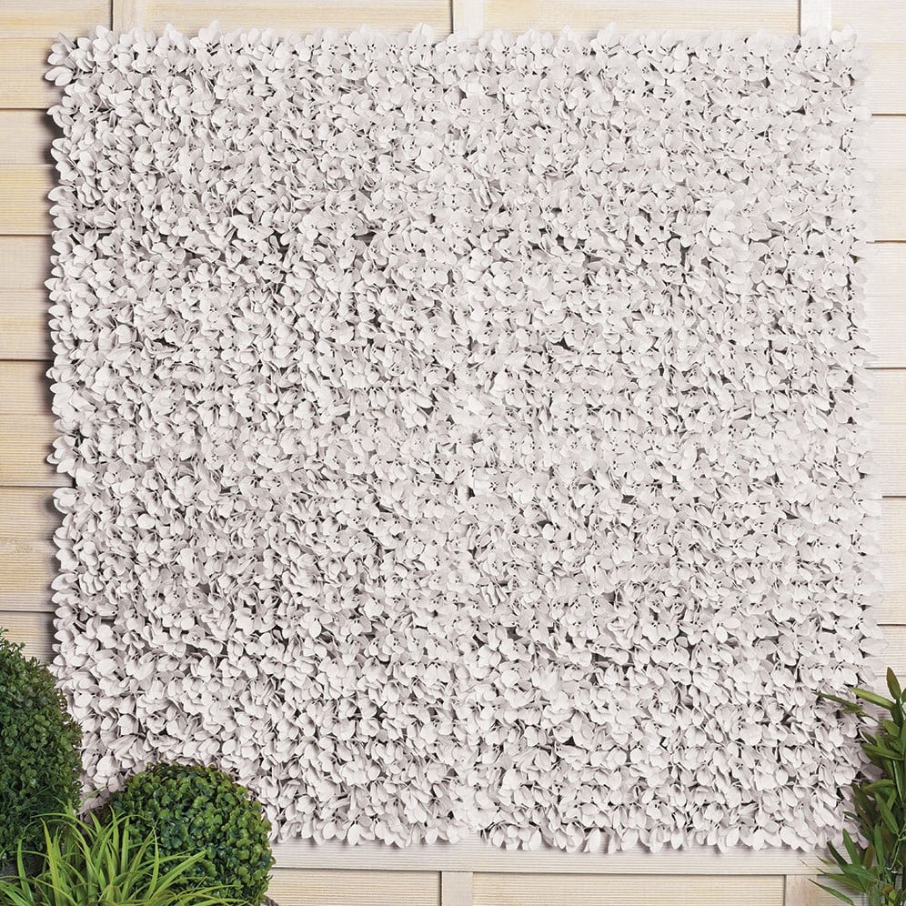 My Garden Pack Of 4 Decorative Flower Panel - White