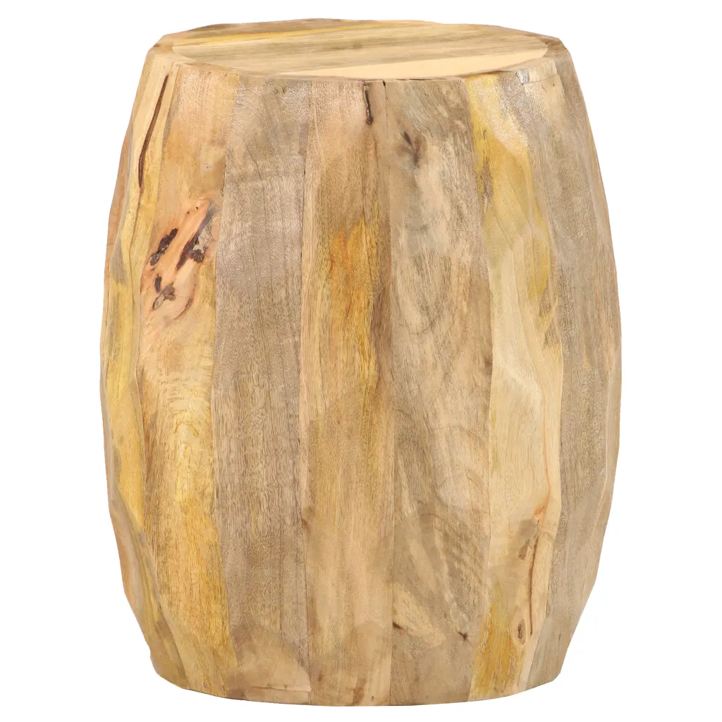 VidaXL Drum Stool Solid Mango Wood