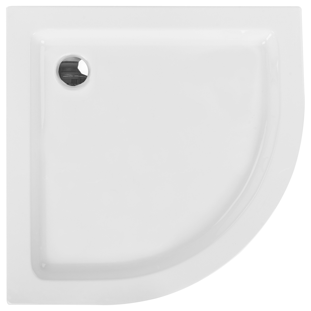 Beliani Shower Tray 90 X 90 X 5 Cm White Aliso