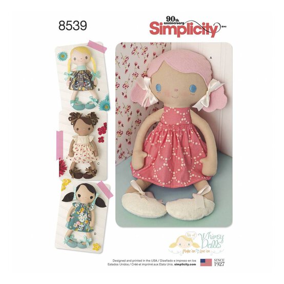 Simplicity Patterns Simplicity Stuffed Doll Sewing Pattern, 8539