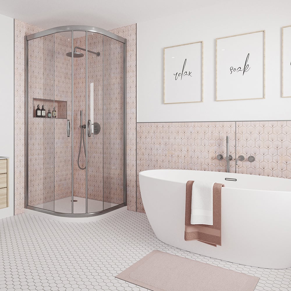 Wetwall Alloy Stella Rosa Shower Wall Panel 2440 x 900mm