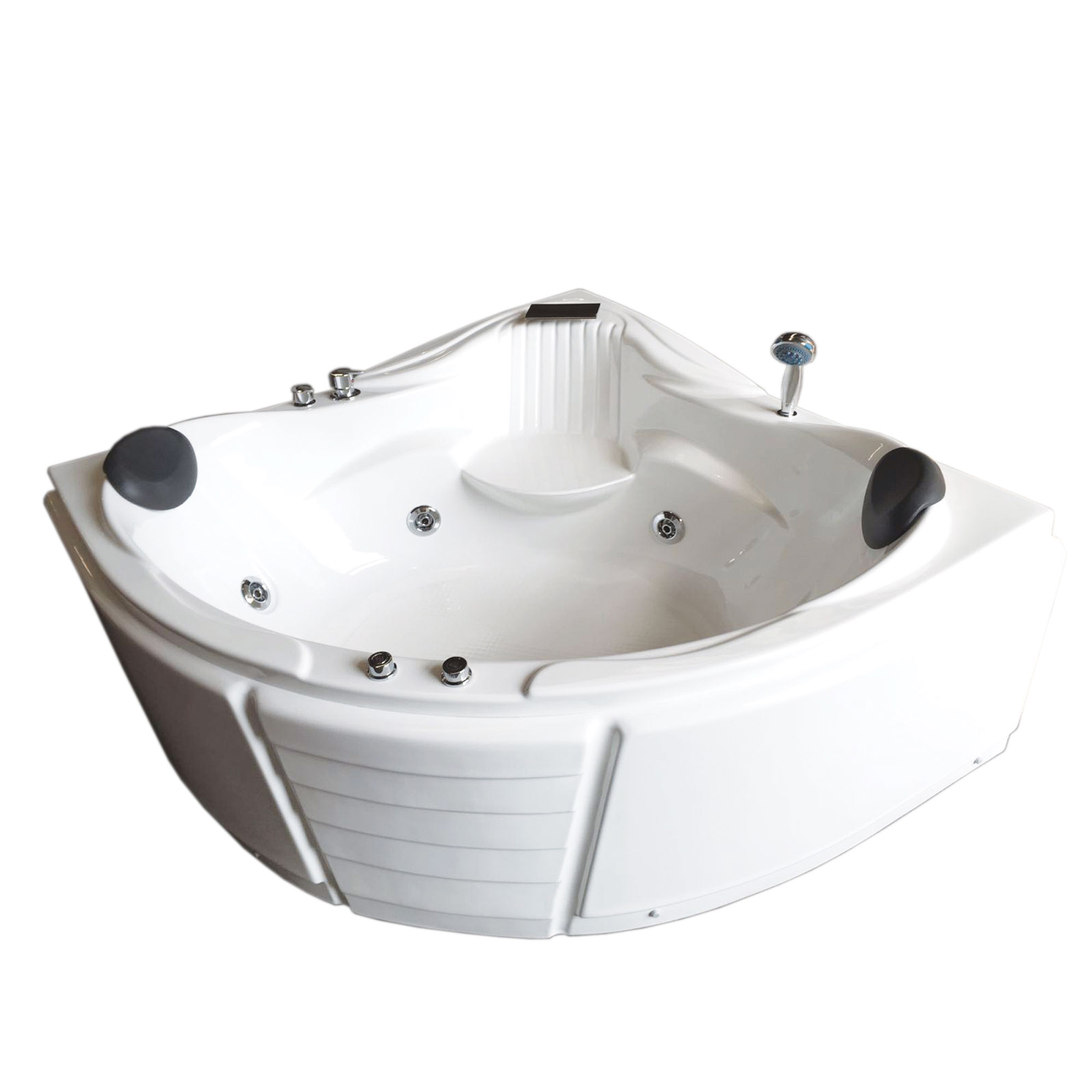 Simba Las Vegas Whirlpool Corner Bath Tub 150 x 150 cm , Hot Tub Bath Spa Taps white