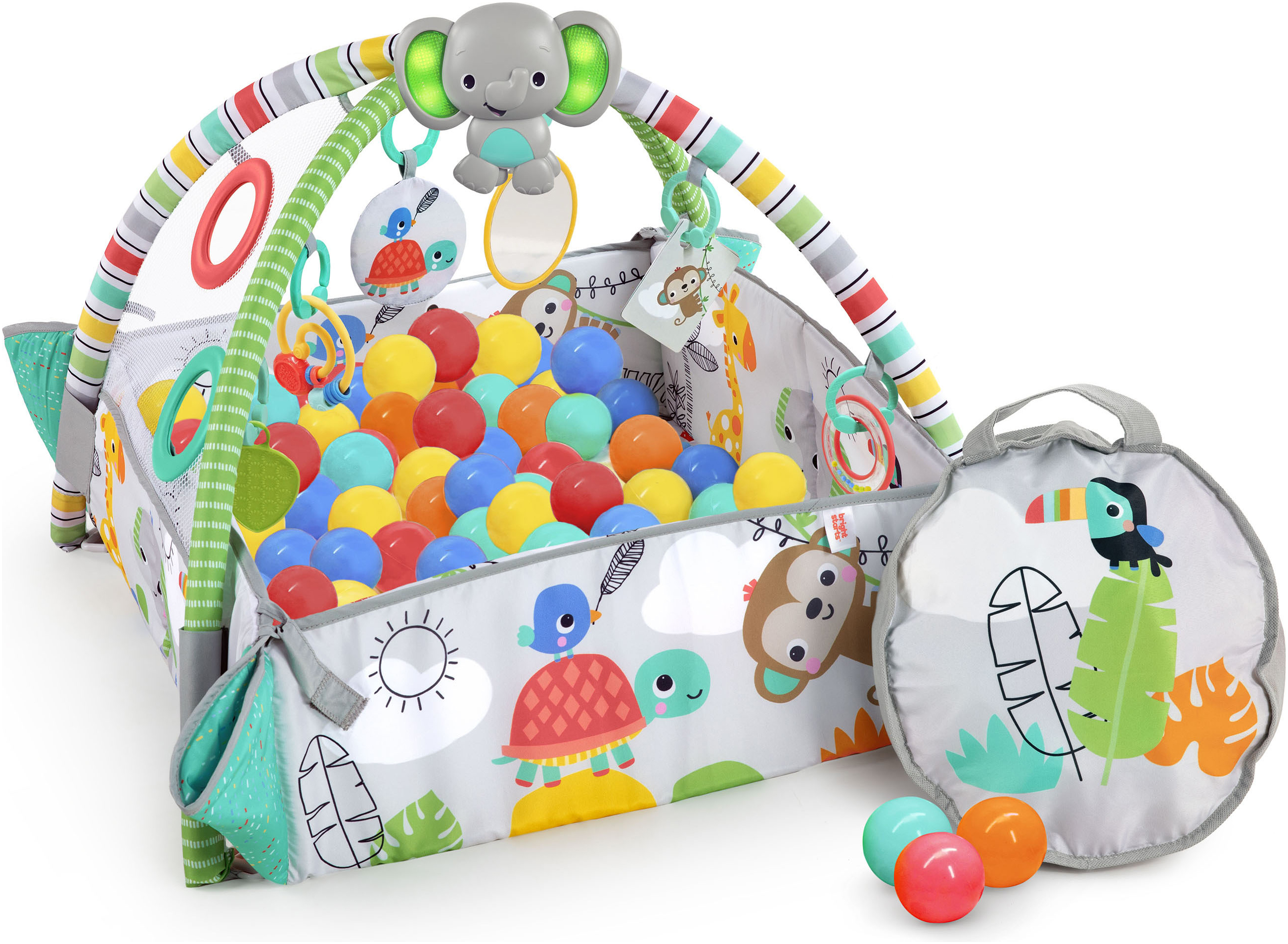 Bright Starts 5-in-1 Activity Gym and Ball Pit Your Way Ball Play Totally Tropical