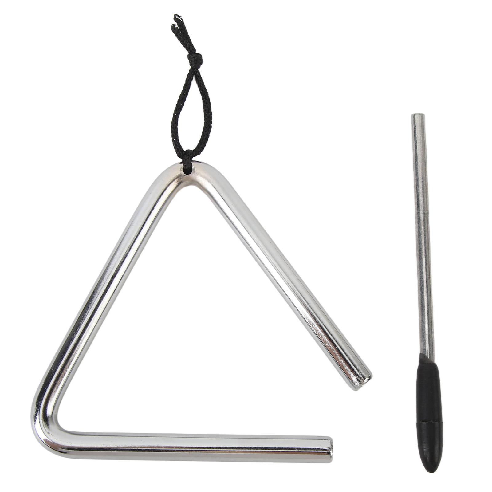 COSYHOME Triangle Percussion Instrument 4 Inch Stainless Steel Hand Percussion Triangle for Music Education