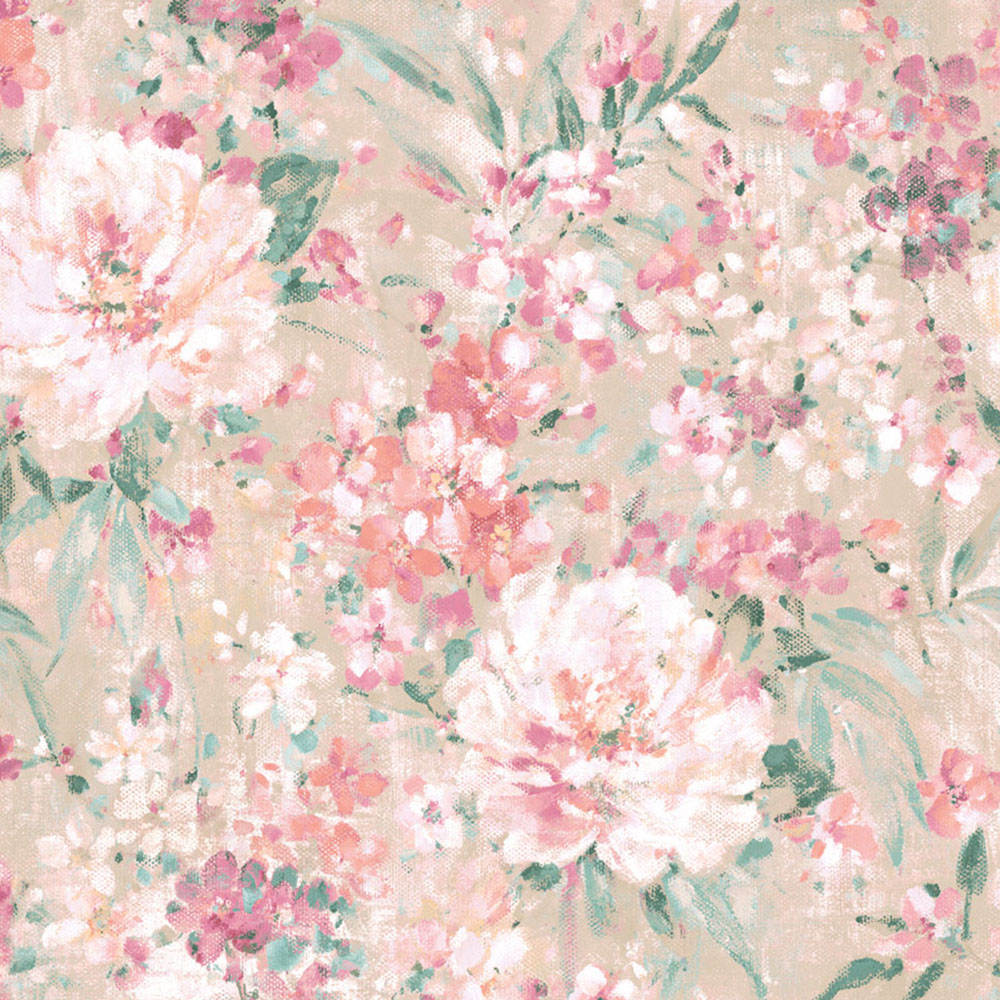 LAURA ASHLEY Mayville Plaster Pink Wallpaper